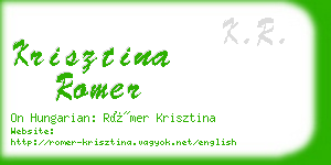 krisztina romer business card