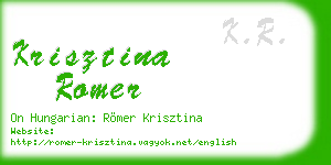 krisztina romer business card